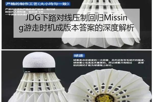 JDG下路对线压制回归Missing游走时机成版本答案的深度解析